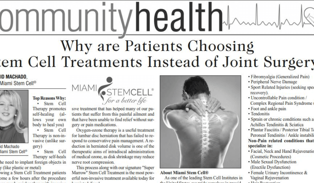 Why are Patients Choosing Stem Cell Treatments Instead of Joint Surgery?
