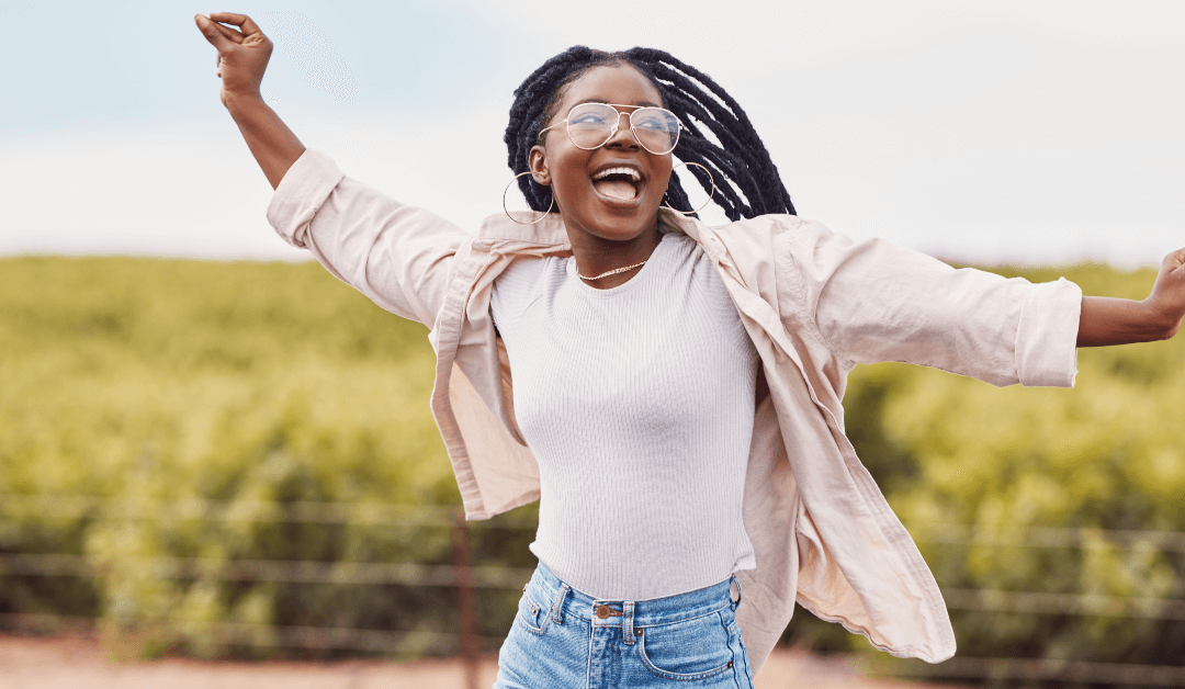 happy-freedom-and-excited-with-black-woman-in-nat